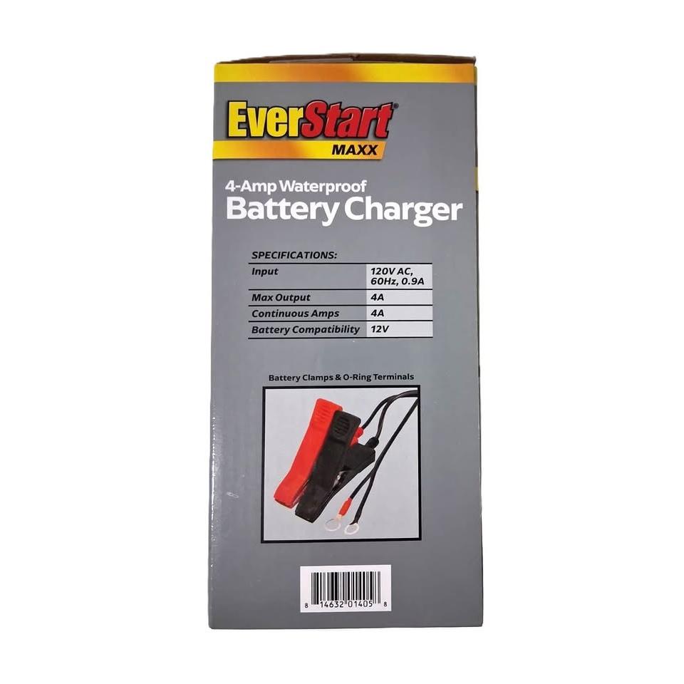 EverStart MAXX Cargador de Bateria 4-Amp Waterproof IP67 Maintainer 12V AGM GEL WET | 2-Year Warranty