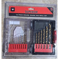 Set 15 Brocas HSS Vástago Redondo Superior – Madera, Metal y Plástico | Punta 135° | Estuche Incluido