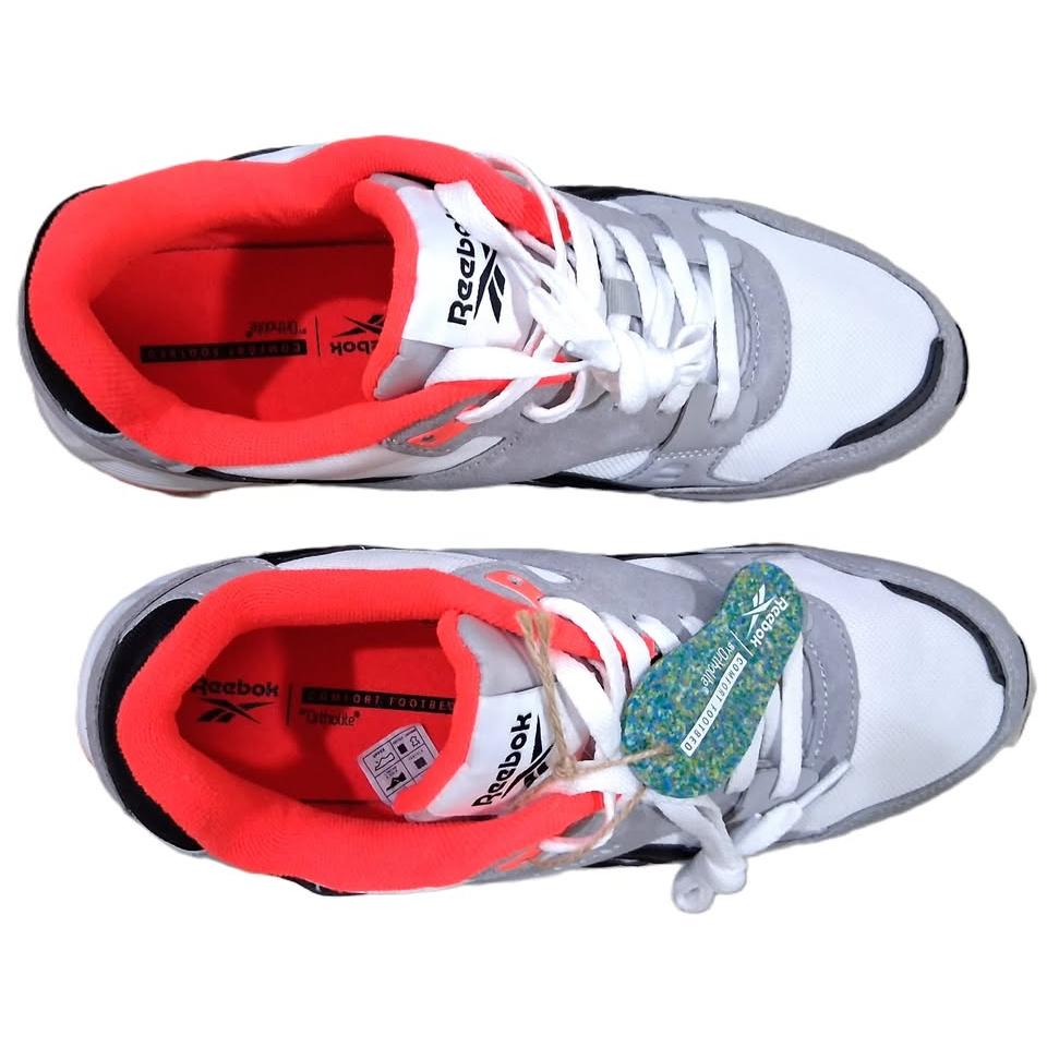 Reebok Bolton Essential – Tenis Retro Hombre Blanco/Gris/Rojo Coral – Talla US 12