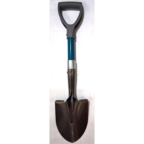 bloom Mini Round Point Shovel – Carbon Steel Blade, Fiberglass D-Handle