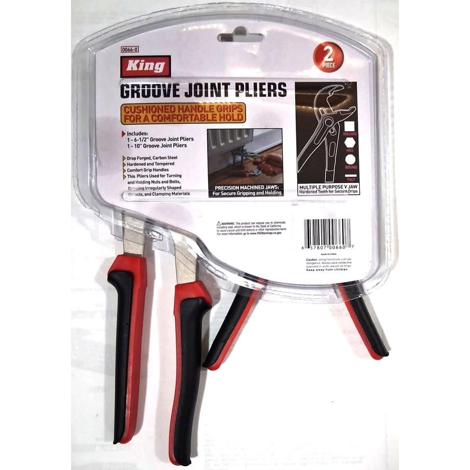 King Groove Joint Pliers Set – 2 Pieces (6-1/2" & 10")