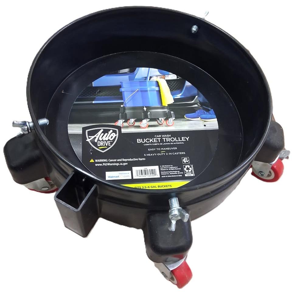 Auto Drive Carrito Cubeta Lavado Auto — 5 Ruedas Heavy-Duty 2" Poliuretano Bucket Trolley