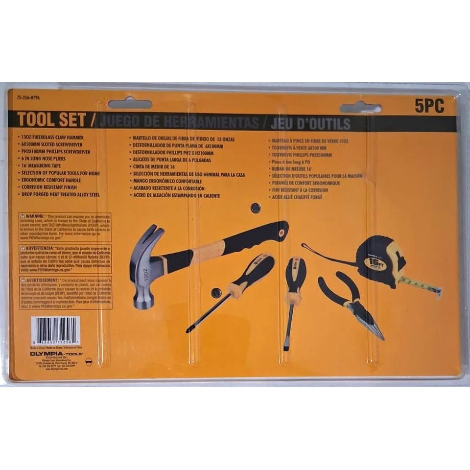 Olympia Tools 5-Piece Tool Set – Home Repair Kit