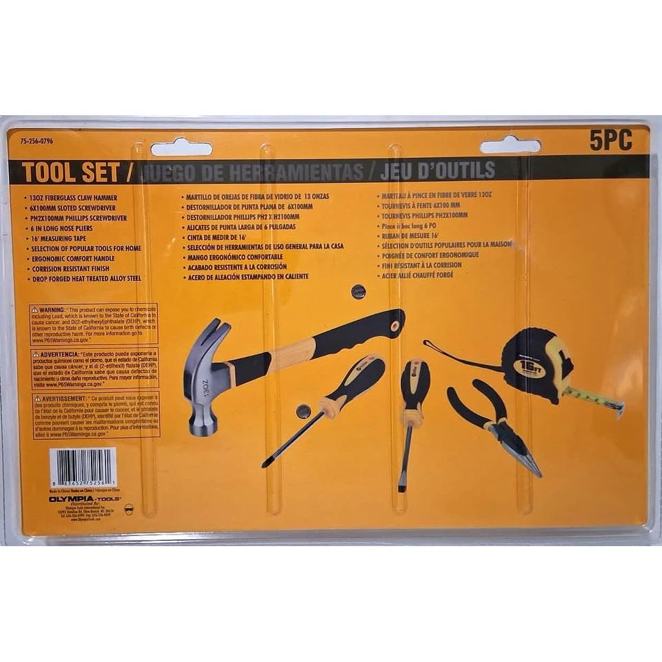Olympia Tools 5-Piece Tool Set – Home Repair Kit