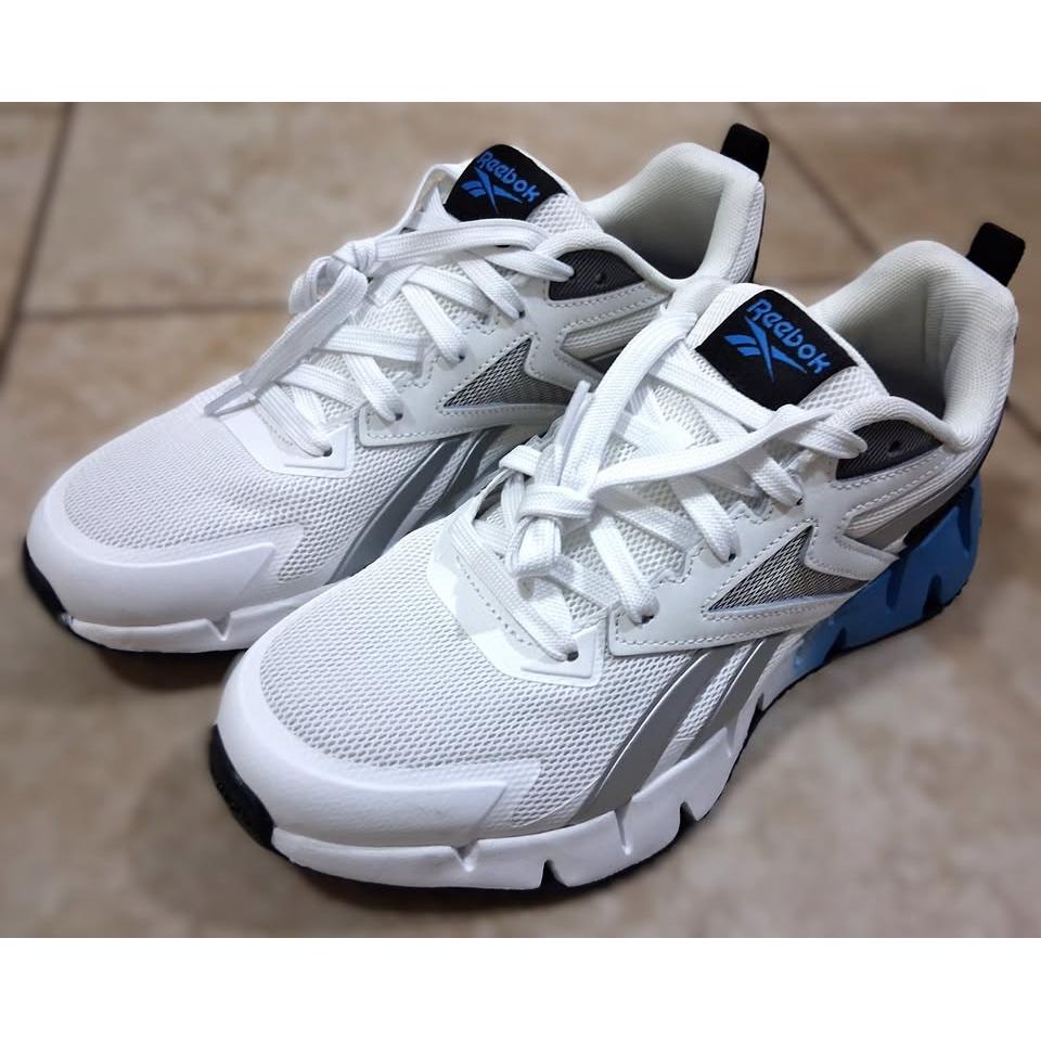 Reebok Zig Dynamica – Tenis Deportivo Hombre Blanco/Gris/Azul – Talla US 10
