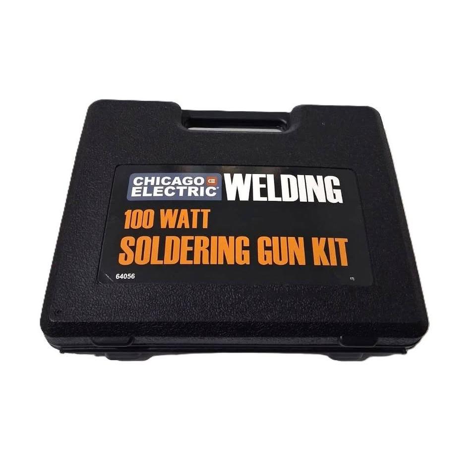 Chicago Electric 100 Watt Soldering Gun Kit – with Case & Accessories