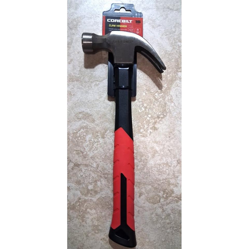 CoreBilt 16 oz Claw Hammer – Carbon Steel Head, Fiberglass Handle
