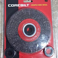 Rueda de Alambre Rizado 5" (12.7cm) Corebilt – Alambre Templado | Taladro de Banco | 6,000 RPM | Limpieza y Desbaste