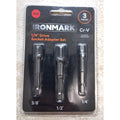 Ironmark 3-Piece Socket Adapter Set – 1/4", 3/8" & 1/2" (Cr-V)