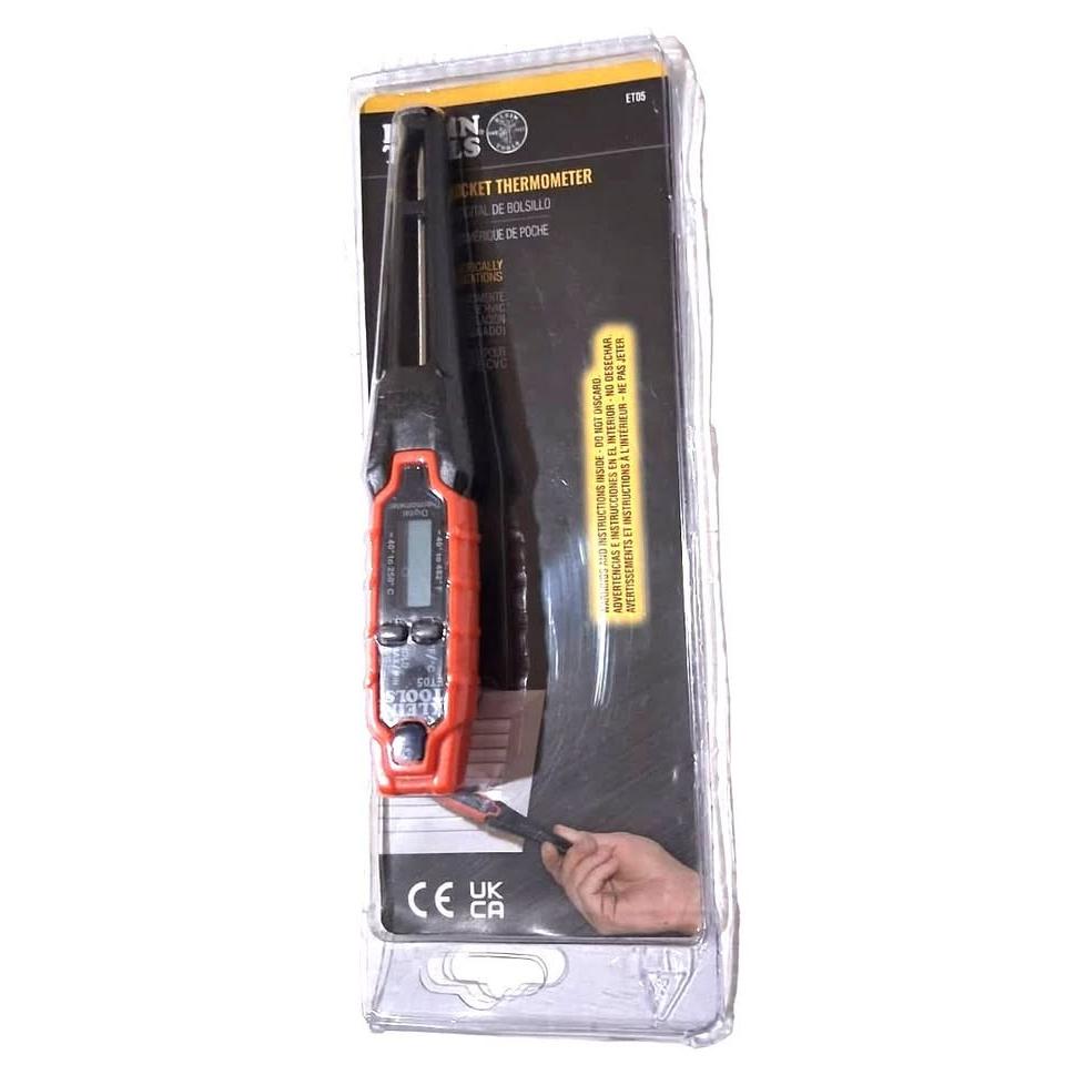 Klein Tools Digital Pocket Thermometer – Contact & Non-Contact (ET05)