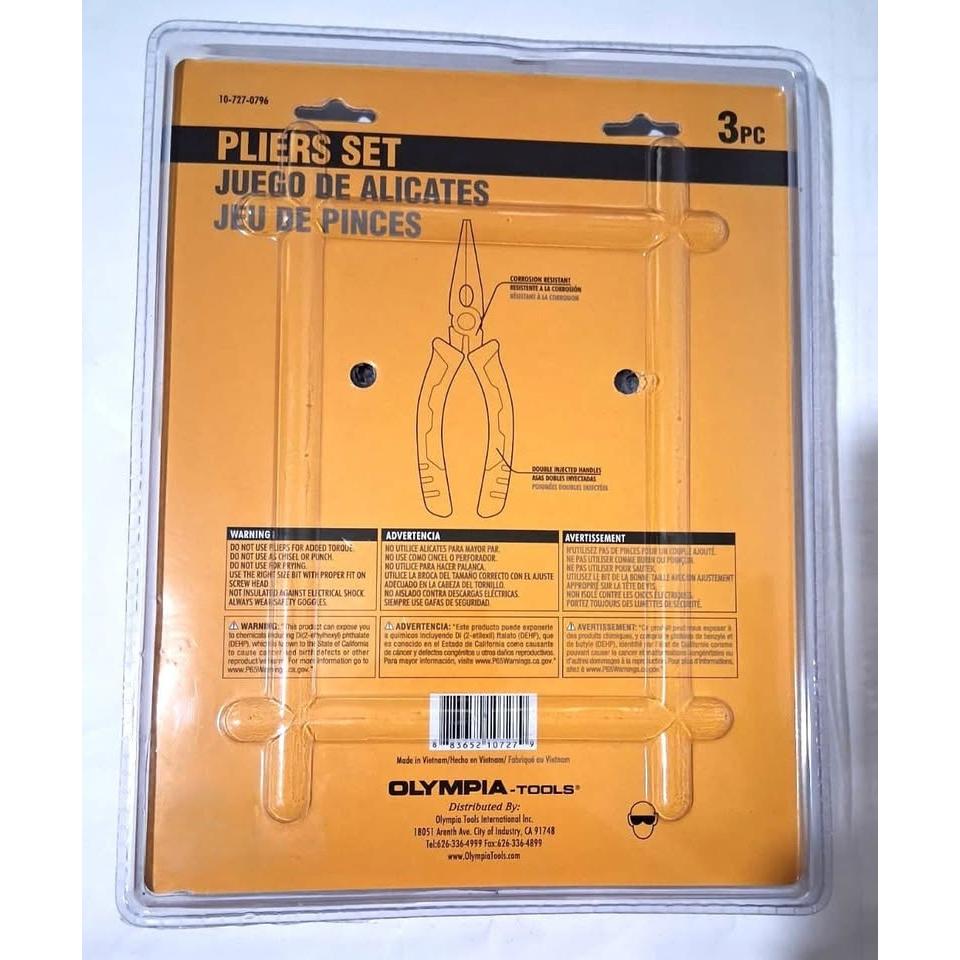 Olympia Tools Pliers Set – 3 Pieces