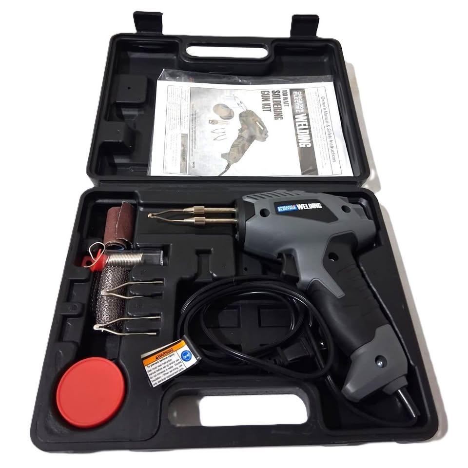 Chicago Electric 100 Watt Soldering Gun Kit – with Case & Accessories