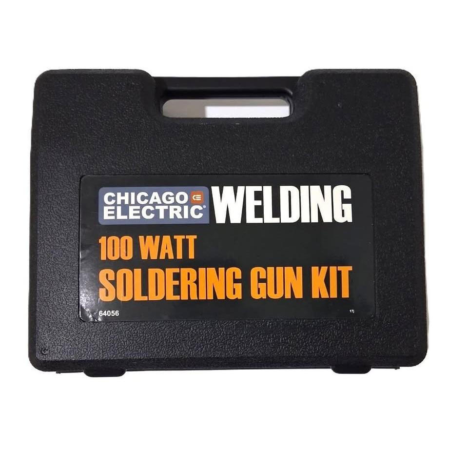 Chicago Electric 100 Watt Soldering Gun Kit – with Case & Accessories