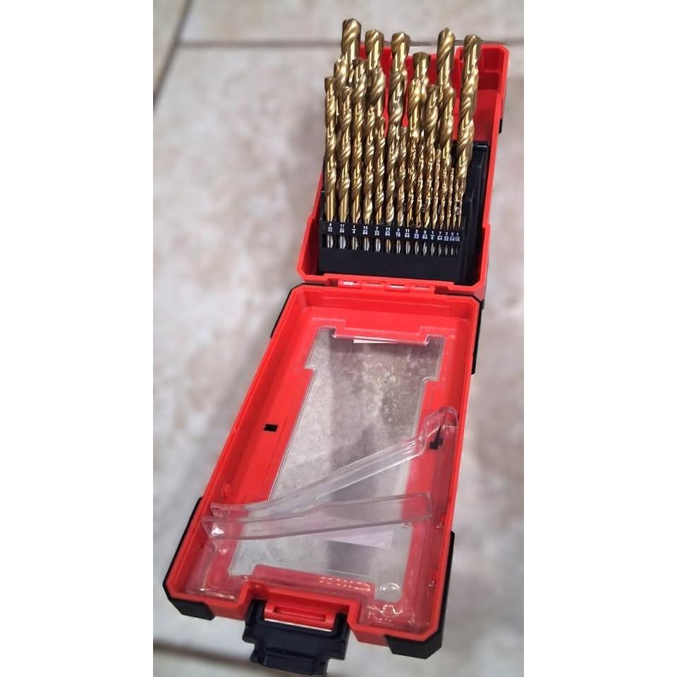 Set 29 Brocas HSS Corebilt – Acero Alta Velocidad | Tallas Imperiales 1/16"-1/2" | Estuche Rojo Incluido