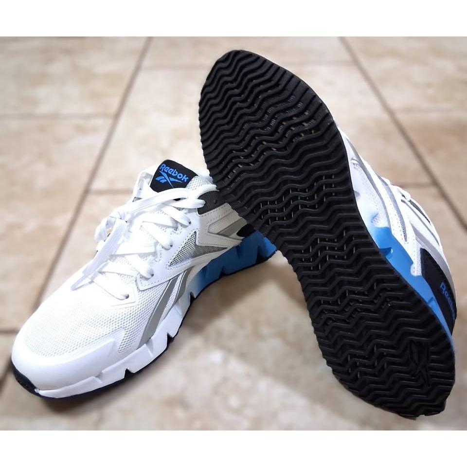 Reebok Zig Dynamica – Tenis Deportivo Hombre Blanco/Gris/Azul – Talla US 10