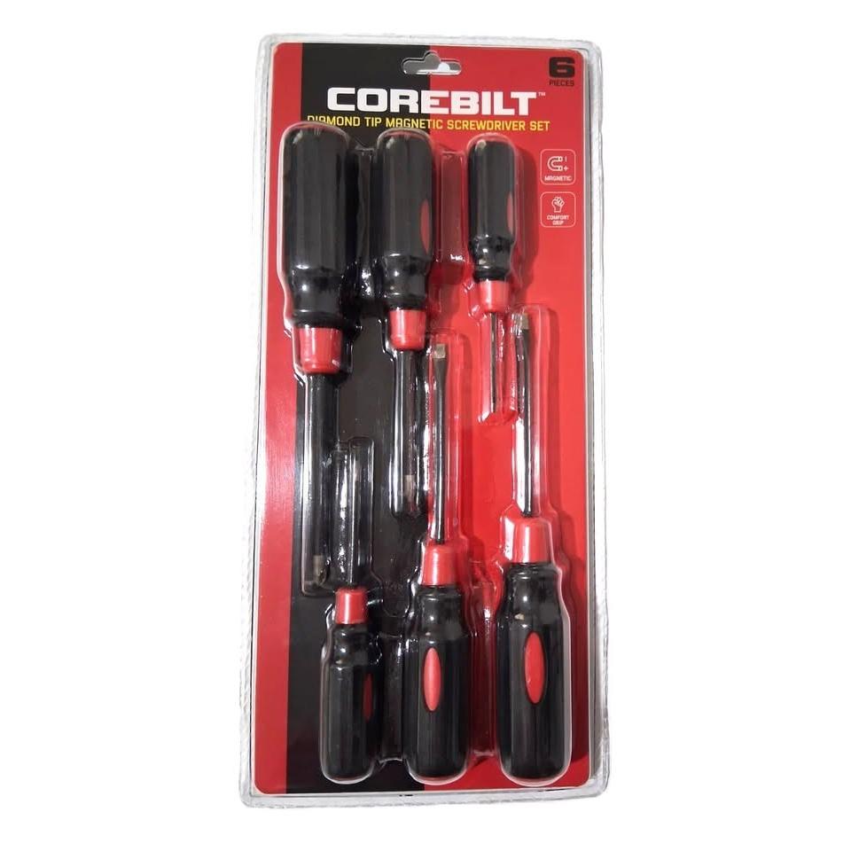 CoreBilt Diamond Tip Magnetic Screwdriver Set – 6 Pieces
