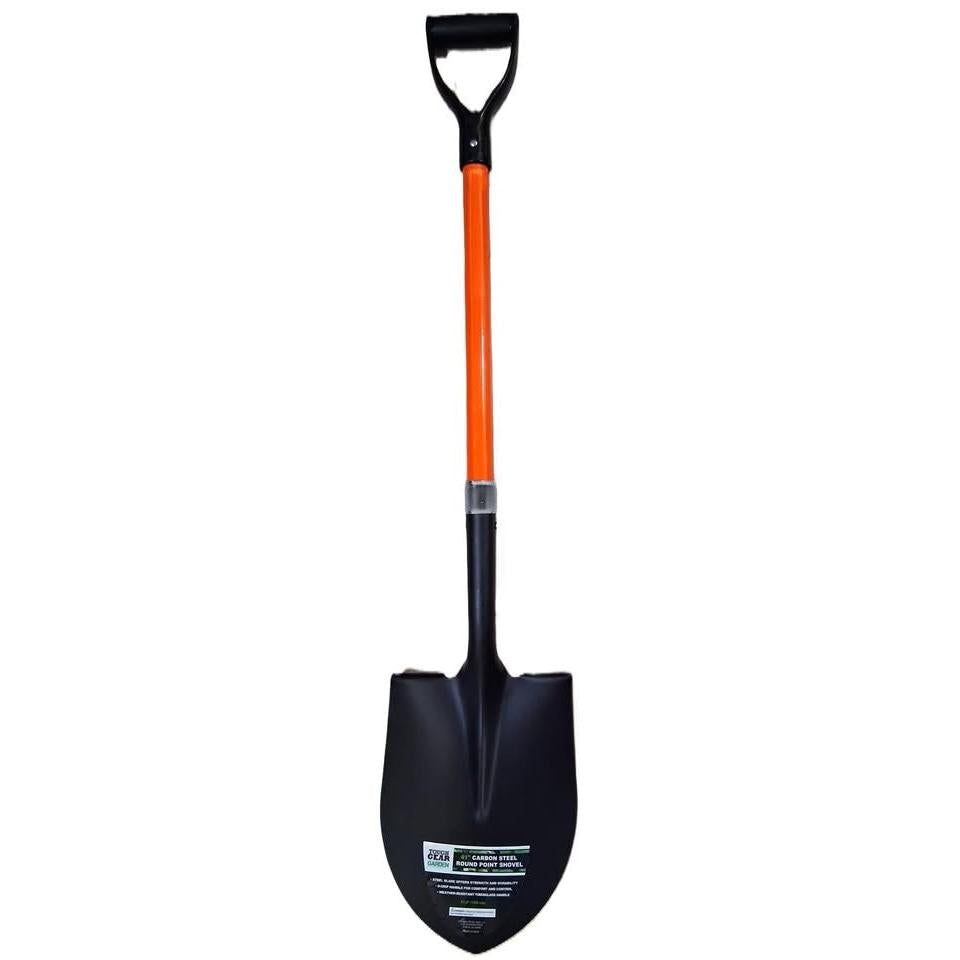 Tough Gear Garden 41" Carbon Steel Round Point Shovel – Fiberglass D-Handle