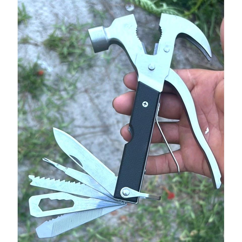 Tool Bench Platinum Multi Hammer Tool 18 en 1 — Martillo + Alicates + Sierra + Cuchillo 6.3"
