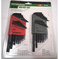 Set 36 Llaves Allen Pittsburgh – SAE + Métrico | Long Arm + Short Arm | Cromo Vanadio Negro Oxidado | Soporte con Tallas | Lifetime Warranty | Modelo 94725