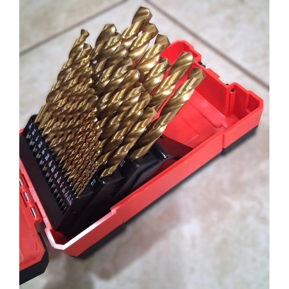 Set 29 Brocas HSS Corebilt – Acero Alta Velocidad | Tallas Imperiales 1/16"-1/2" | Estuche Rojo Incluido