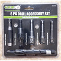 GRIP Set 6 Accesorios para Taladro 1/4" 3/8" 1/2" con Barra Flex y Portapuntas