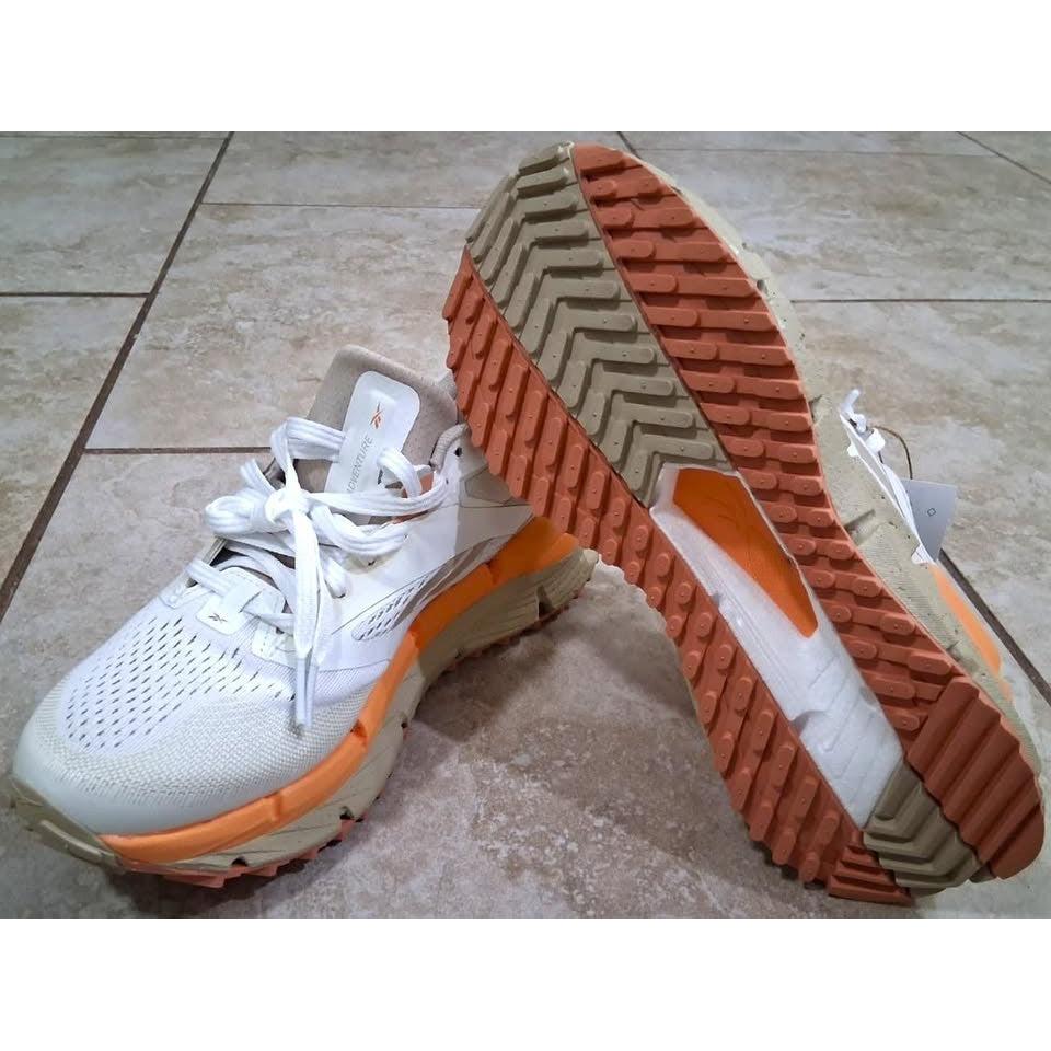 Reebok FloatZig Adventure 1 Running Course – Tenis Mujer Blanco/Beige/Naranja – Talla US 9
