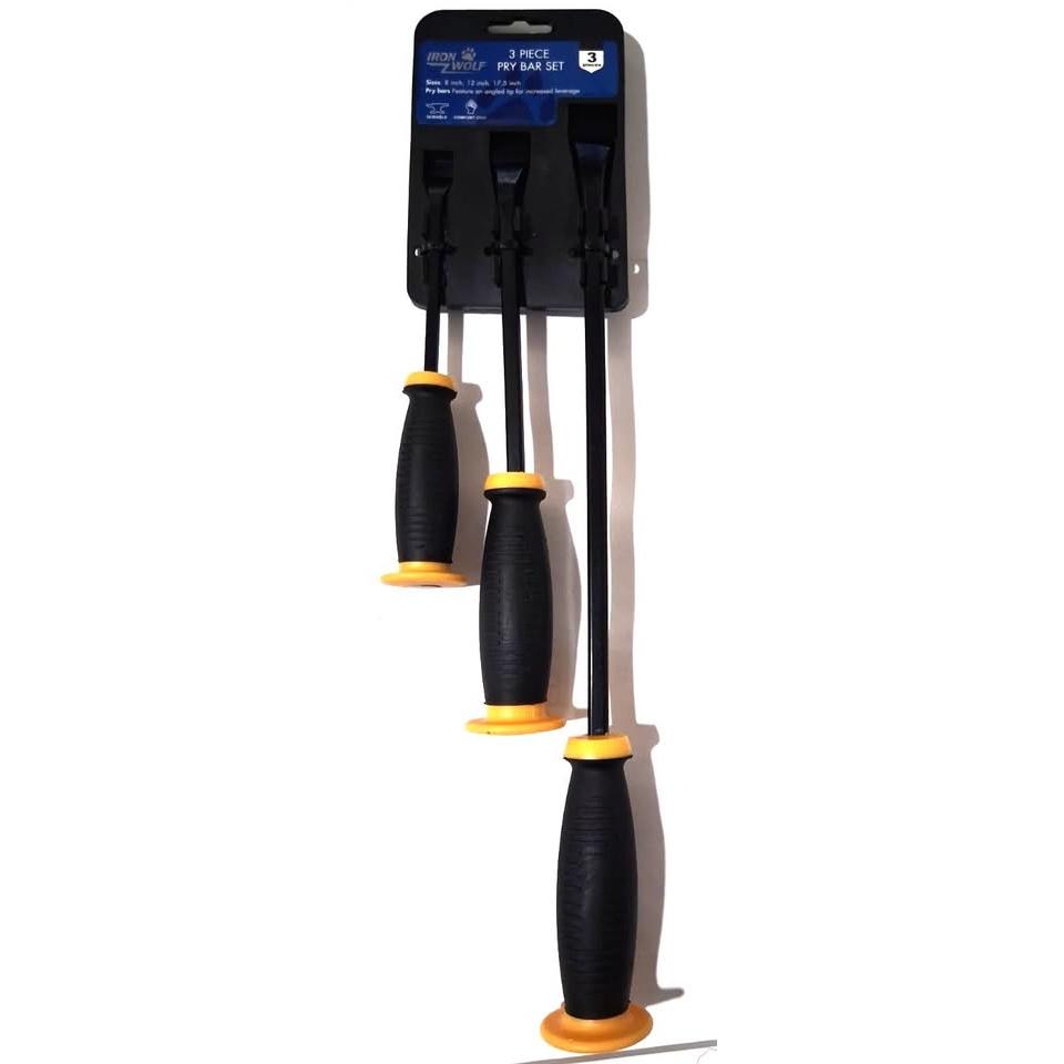 Iron Wolf 3-Piece Pry Bar Set – 8", 12", 17.5"