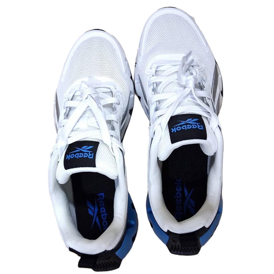 Reebok Zig Dynamica – Tenis Deportivo Hombre Blanco/Gris/Azul – Talla US 10