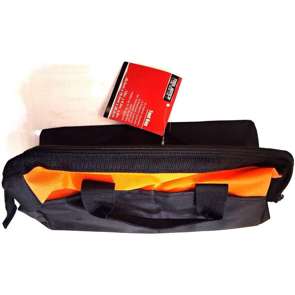 Tool Bench Platinum 12" Tool Bag – Orange, 6 Interior + 4 Exterior Pockets