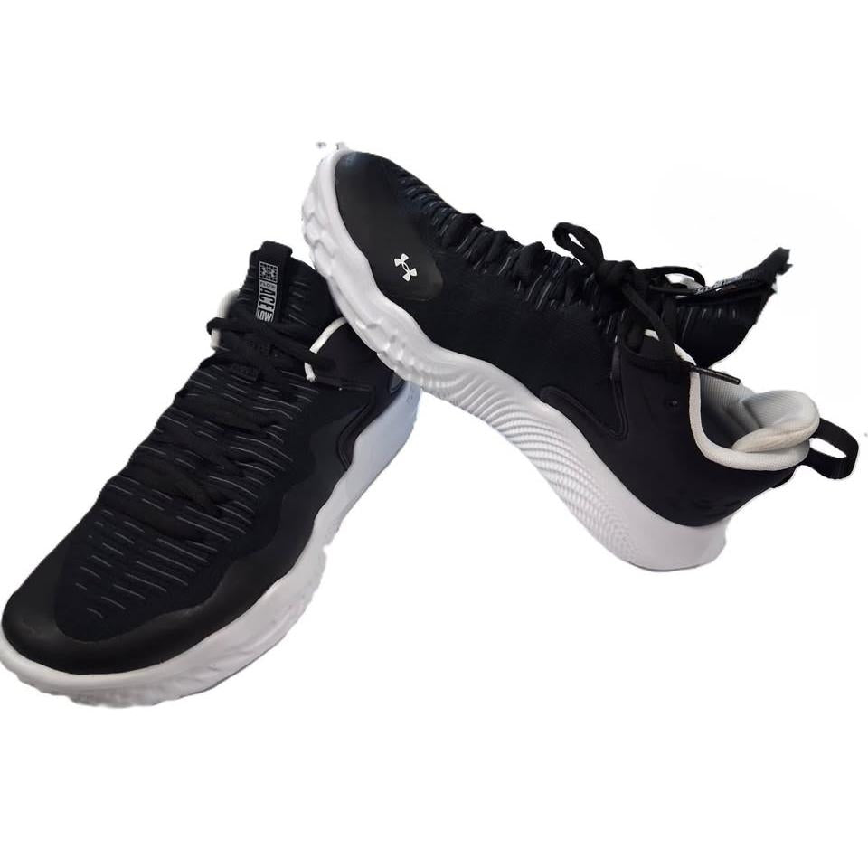 Under Armour Flow Ace Mid – Tenis Training Hombre Negro/Blanco – Tallas US 11 y 12
