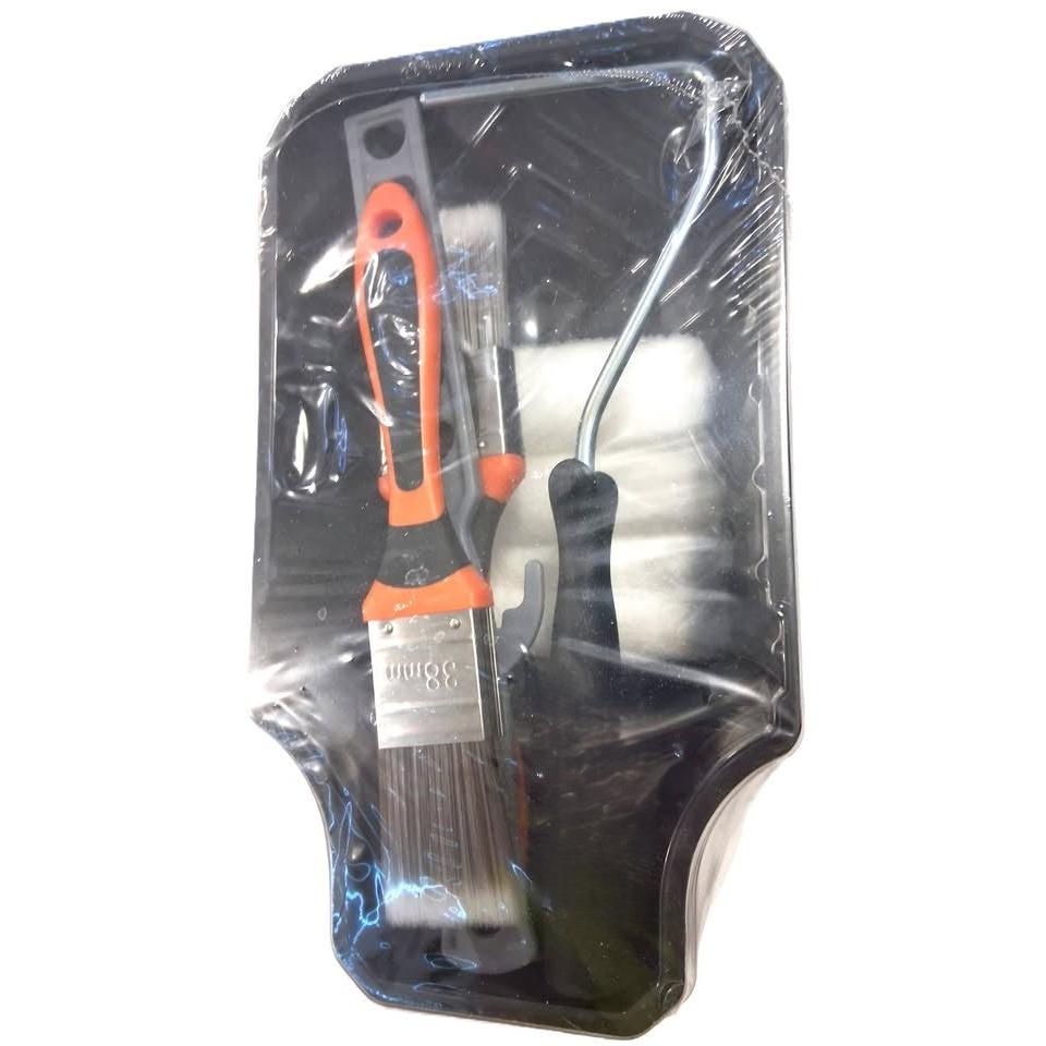 FUERTE Juego de Pintura 10 Piezas Cubeta Handheld 0.5 gal Rodillos 4" Brochas y Mezclador