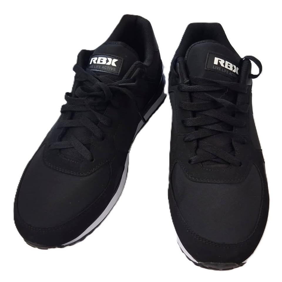 RBX Active Runner – Tenis Deportivo Hombre Triple Negro/Suela Blanca – Talla US 11