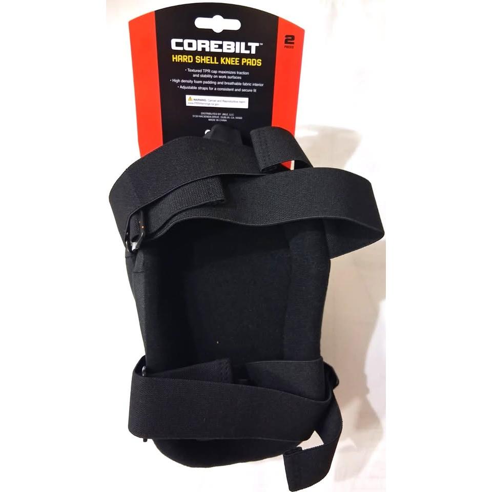 CoreBilt Hard Shell Knee Pads – Gel/Foam, Adjustable Straps (Pair)