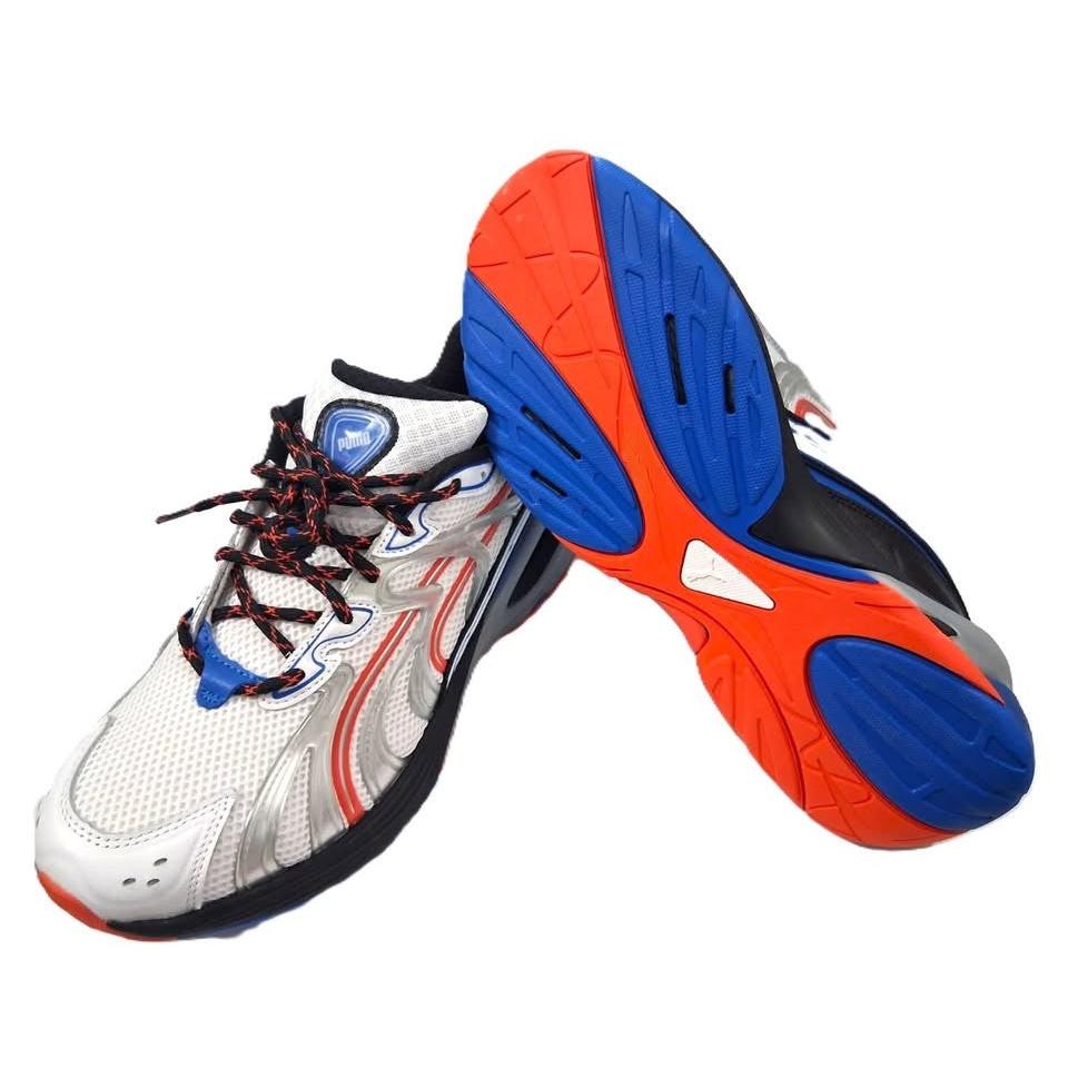 Puma Morphic – Tenis Running Hombre Blanco/Plata/Rojo Escarlata/Azul Royal – Talla US 11