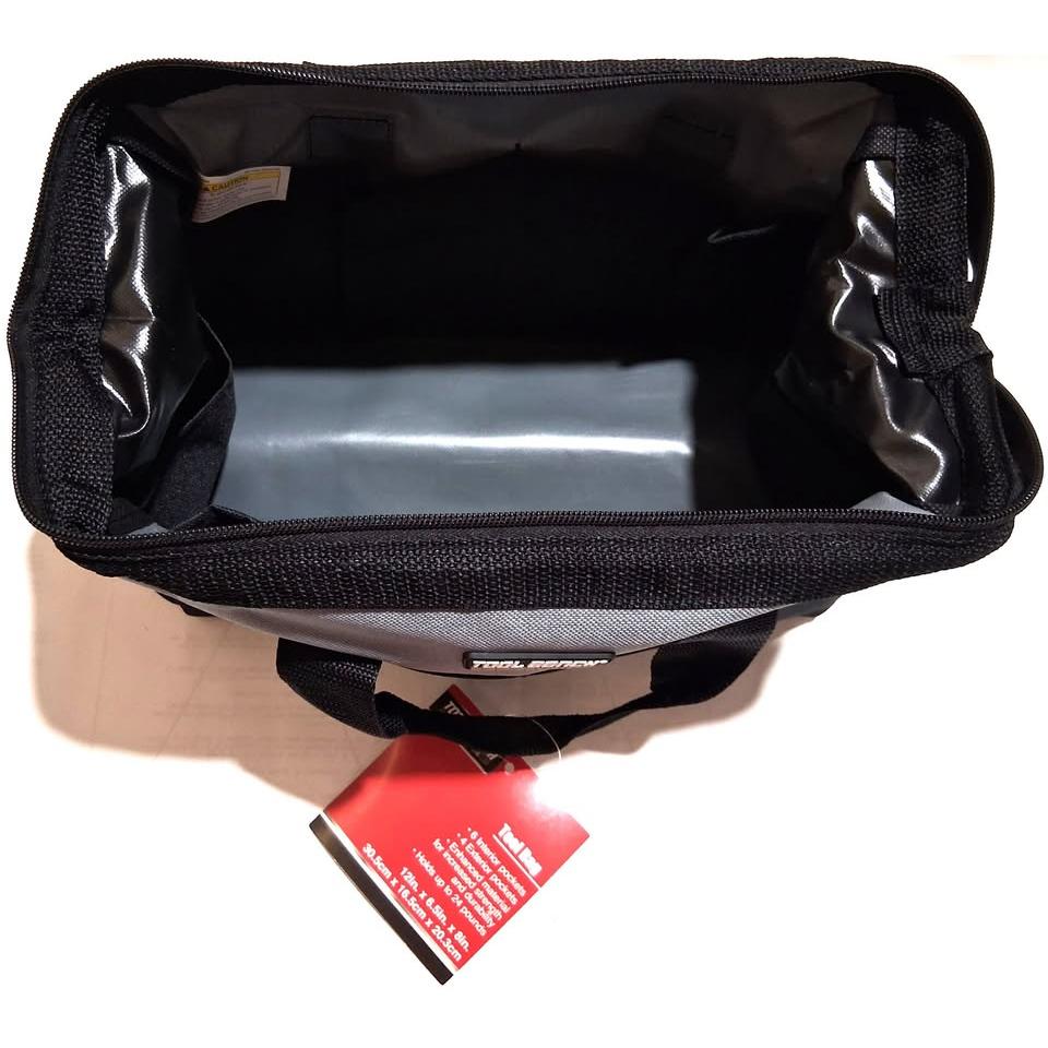 Tool Bench Platinum 12" Tool Bag – Grey, 6 Interior + 4 Exterior Pockets