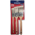WORKPRO Set 3 Brochas Anguladas Angle Paint Brush Poliéster Mango Madera 1" 1-1/2" 2"