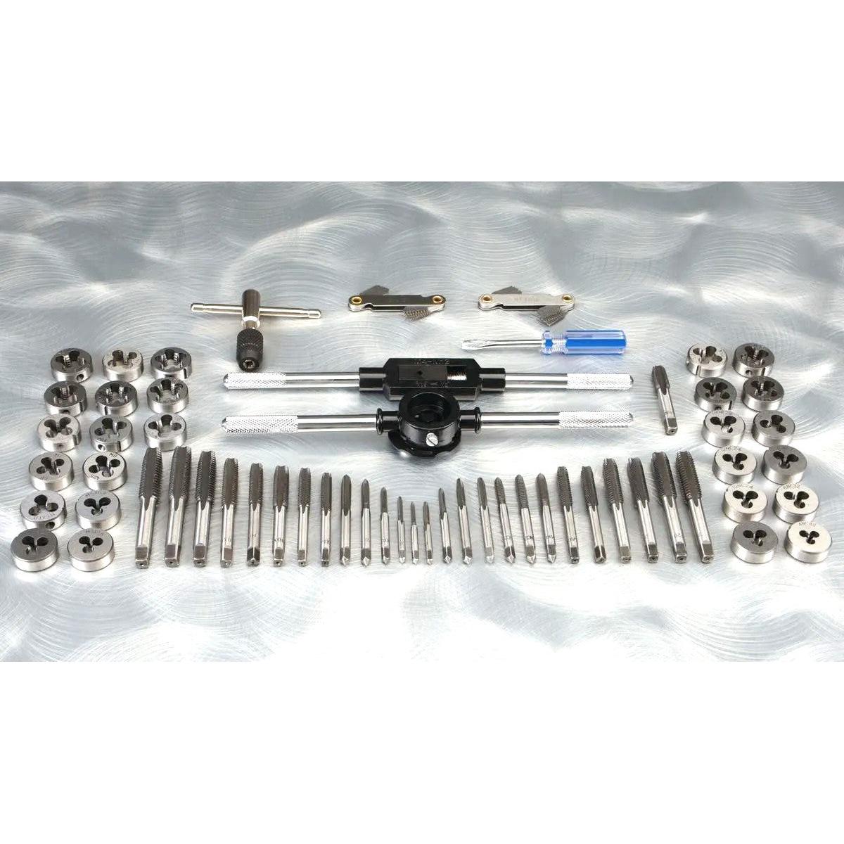 Pittsburgh 60-Piece Tap and Die Set – SAE & Metric, Alloy Steel, Storage Case