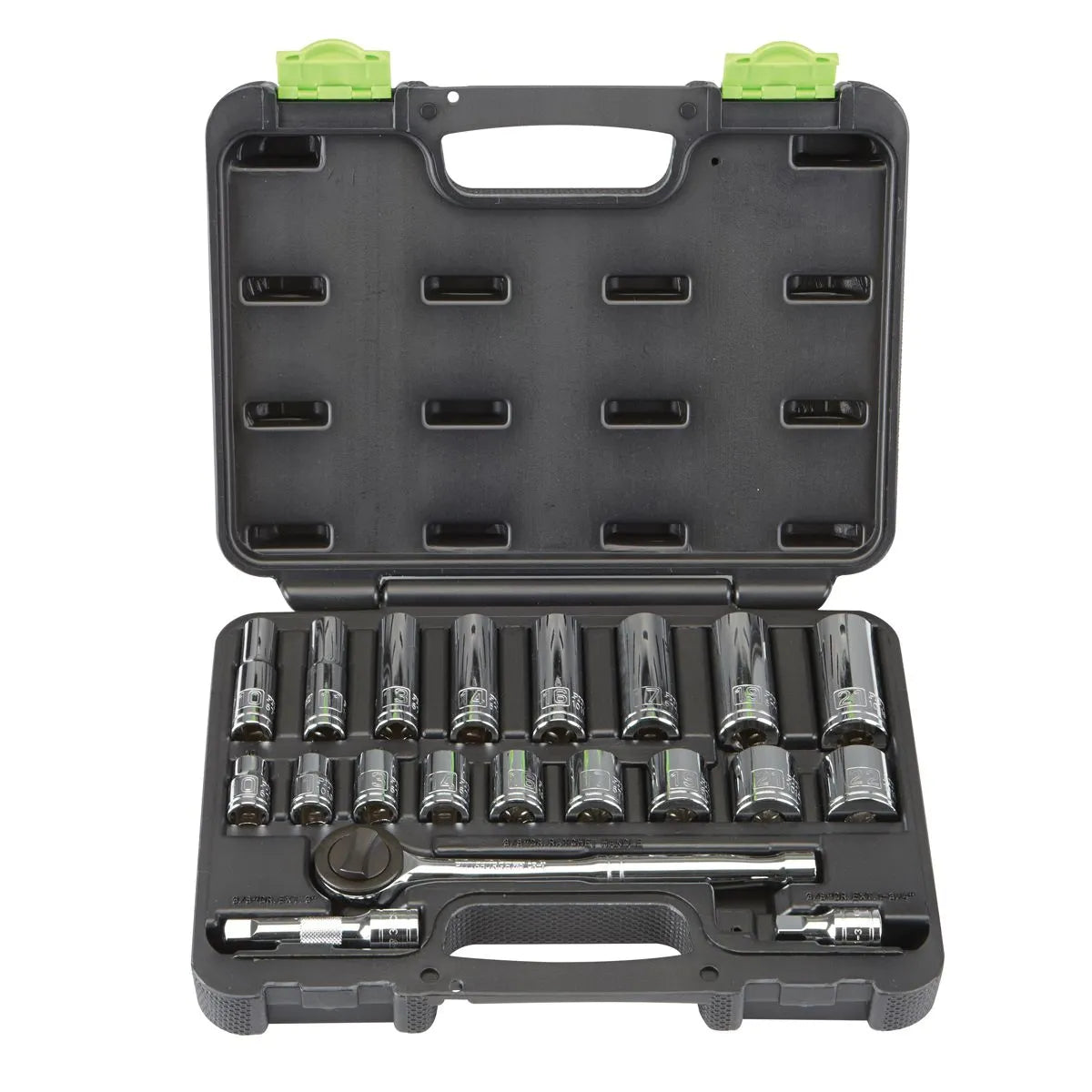 Pittsburgh 20-Piece Metric Socket Set – 3/8" Drive, Chrome Vanadium, Blow Mold Case
