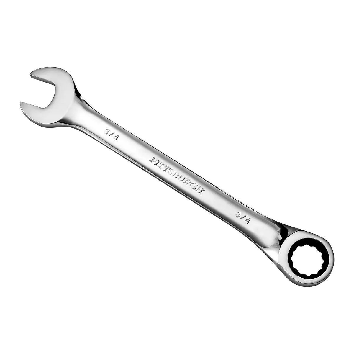 Pittsburgh 7-Piece SAE Ratcheting Combo Wrench Set – 72-Tooth, Triple Chrome, ANSI