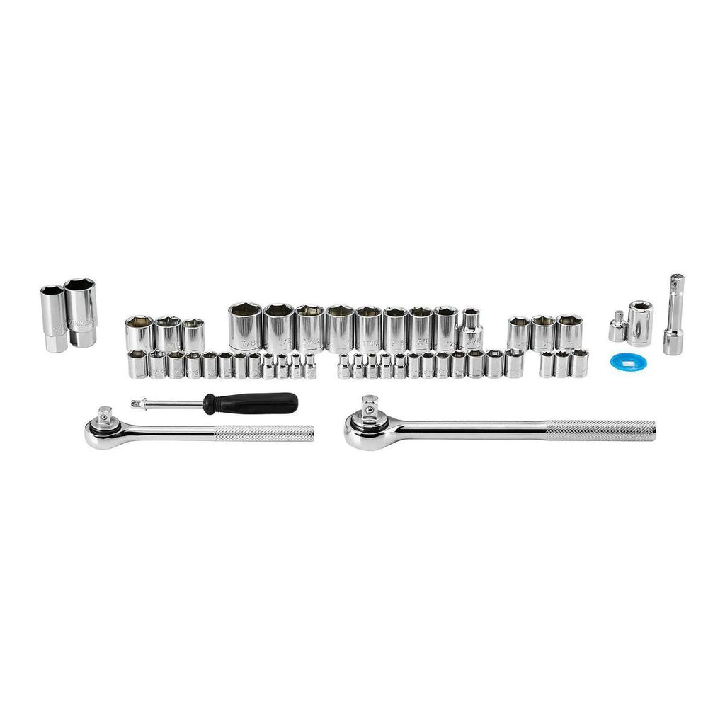 Pittsburgh 51-Piece Socket Set – 1/4", 3/8" & 1/2" Drive, SAE & Metric