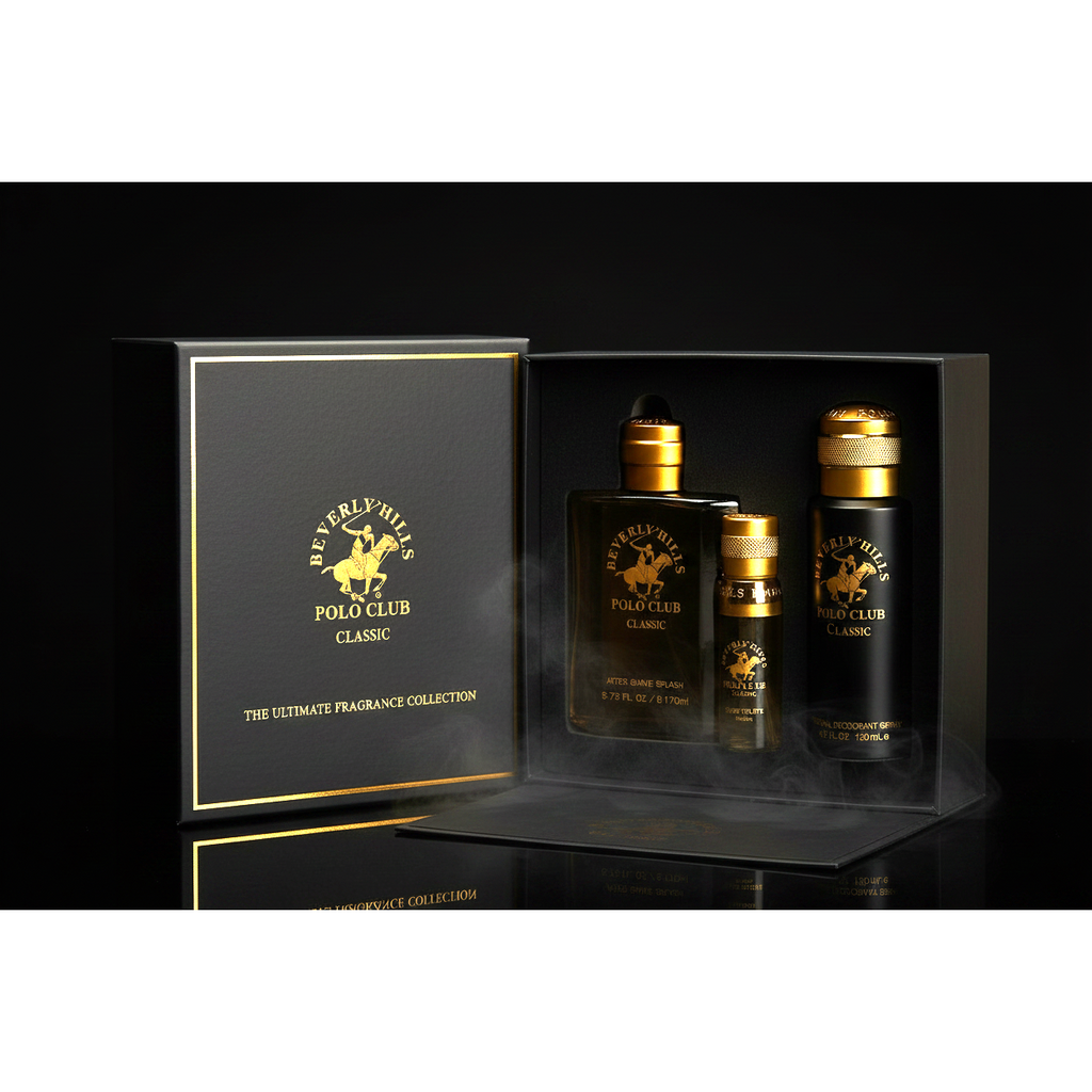 Beverly Hills Polo Club Classic Gift Set – EDT 0.5 fl.oz + After Shave 5.75 fl.oz + Deodorant 4 fl.oz