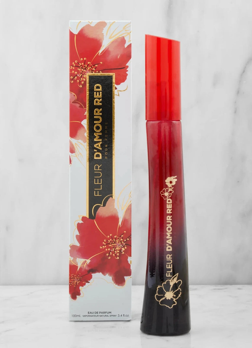 Fleur d'Amour Red Pour Femme Eau de Parfum for Women – Vaporisateur Spray, 100 ml / 3.4 fl.oz.