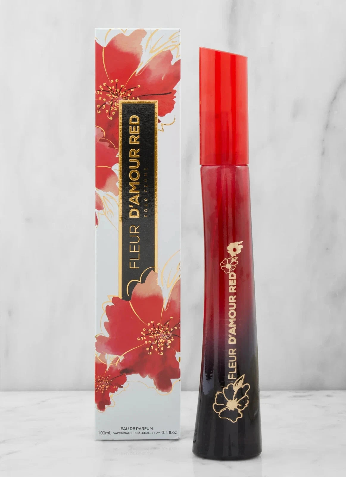 Fleur d'Amour Red Pour Femme Eau de Parfum for Women – Vaporisateur Spray, 100 ml / 3.4 fl.oz.