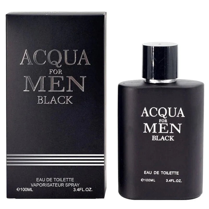 Acqua for Men Black Eau de Toilette – Natural Spray, 100 ml / 3.4 fl.oz.