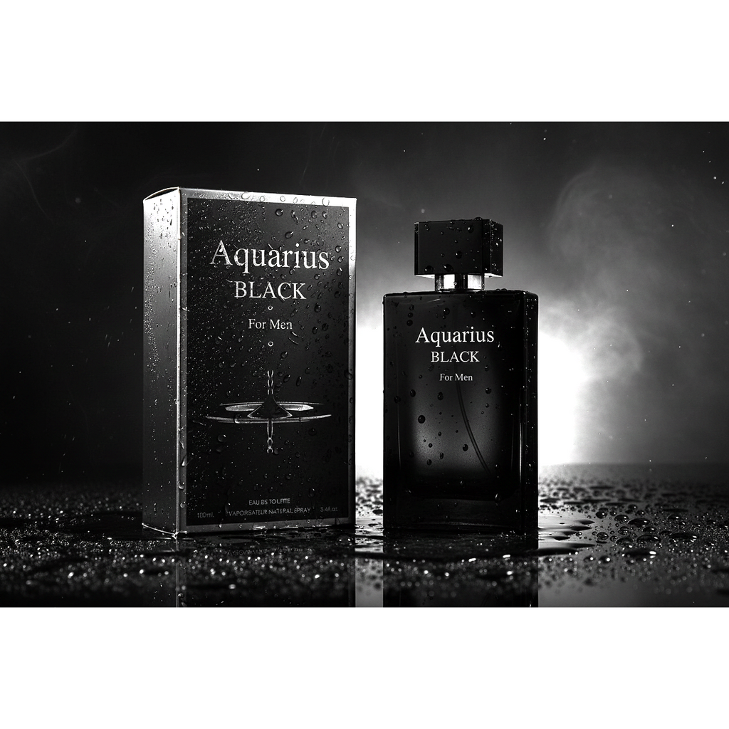 Aquarius Black for Men Eau de Toilette – Natural Spray, 100 ml / 3.4 fl.oz.