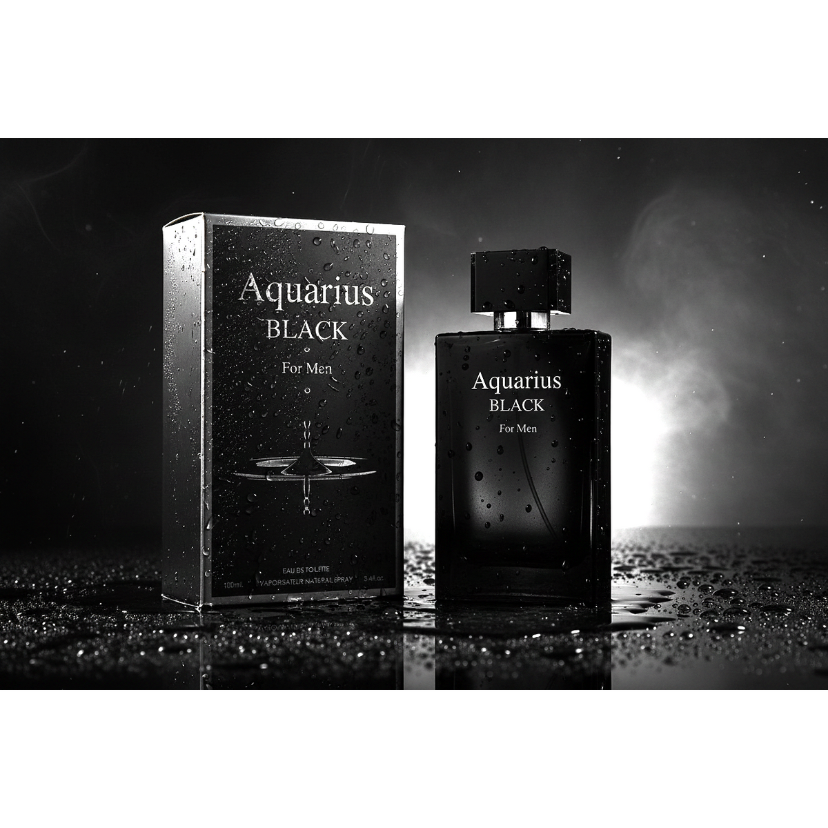 Aquarius Black for Men Eau de Toilette – Natural Spray, 100 ml / 3.4 fl.oz.