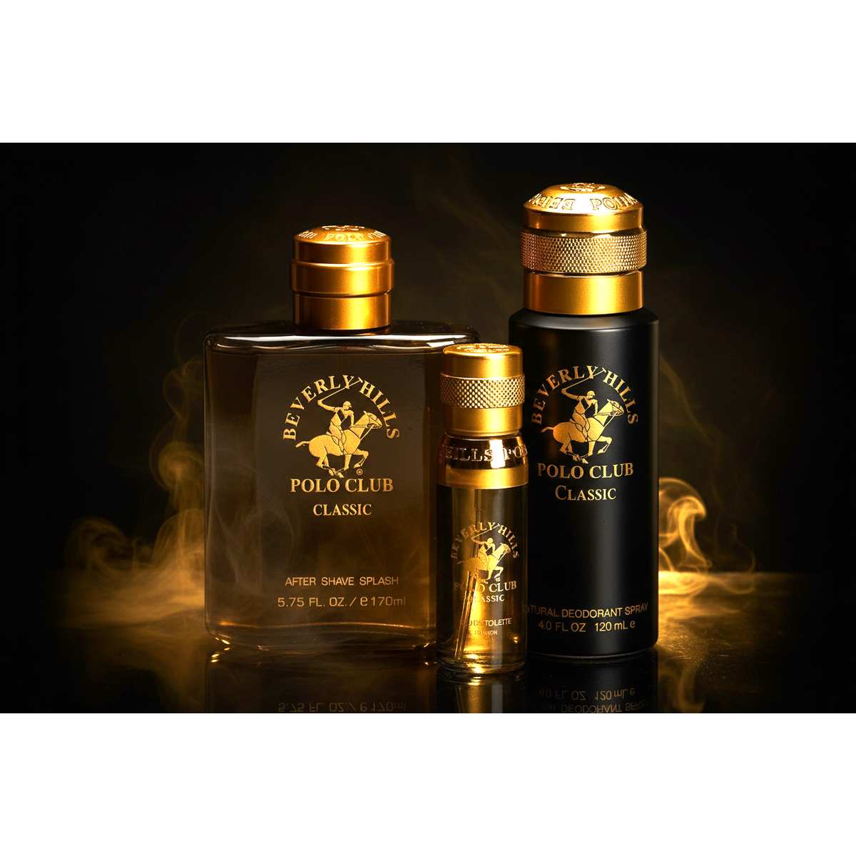 Beverly Hills Polo Club Classic Gift Set – EDT 0.5 fl.oz + After Shave 5.75 fl.oz + Deodorant 4 fl.oz