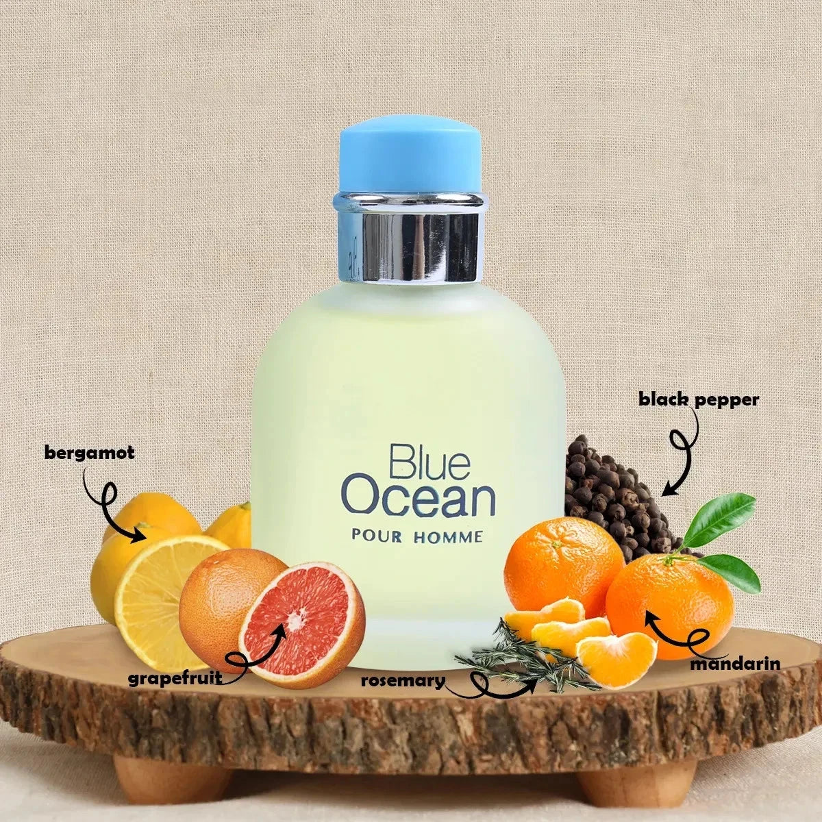 Blue Ocean Pour Homme Eau de Toilette – Natural Spray, 100 ml / 3.4 fl.oz.