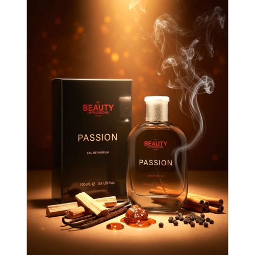 Beauty Impressions Passion Eau de Parfum for Men – Vaporisateur Spray, 100 ml / 3.4 fl.oz.