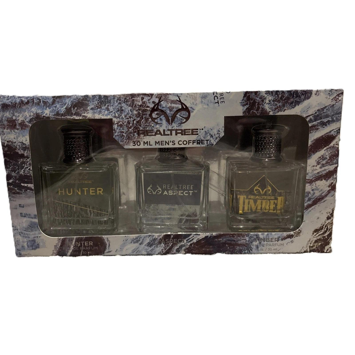 Realtree Men's Coffret Gift Set – 3 x 30 ml Eau de Parfum (Hunter + Aspect + Timber)